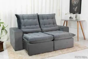 Sofa-Retratil-e-Reclinavel-Castor-2.30m-Veludo-Cinza
