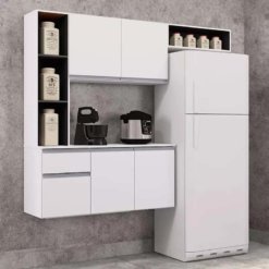 armario-de-cozinha-mel-com balcão-branco-preto-poquema