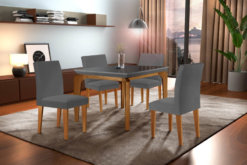 mesa-londrina-imbuia-tampo-grafite-4-cadeiras-luxo-assento-grafite-rufato